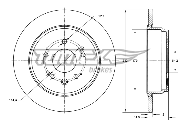 Brzdový kotúč TOMEX Brakes